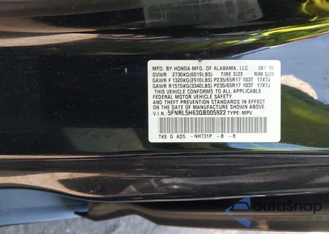 2016 Honda Odyssey Exl из США, поврежденный, VIN 5FNRL5H63GB005922